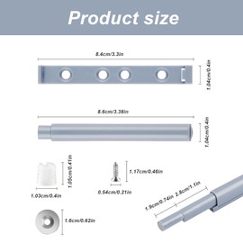 HSUYUN Pressure Door Opener, Pack of 10 Cabinet Door Damper, Magnetic Elasticity Soft Close Door Damper, Grey Pressure Opener Cabinet for Cupboards, Drawers, Bookshelves