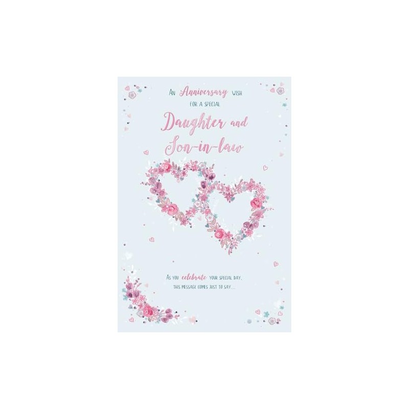 ICG Special Daughter and Son-in-Law Anniversary Card - Floral Love