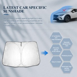BIBIBO Mazda CX-3 Windscreen Cover, Car Cover Compatible with Mazda CX-3 DK from 2015, Car Sun Shade for Windscreen Foldable, Sun Visor Against UV Rays