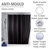 WENKO 20043100 Antimould shower curtain singlecolour Black antibacterial, washable, Plastic