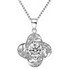 Löb LSIK100 Women's Necklace 925 Silver Flower Clover Pendant with