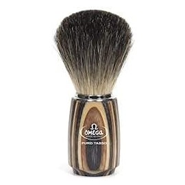 Omega Black Badger Shaving Brush 6752, White, Estándar, 200