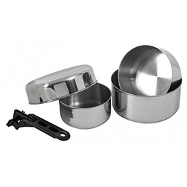 Relags 552900 Biwak Edelstahl', 2 Topfset, Silber, One Size ,