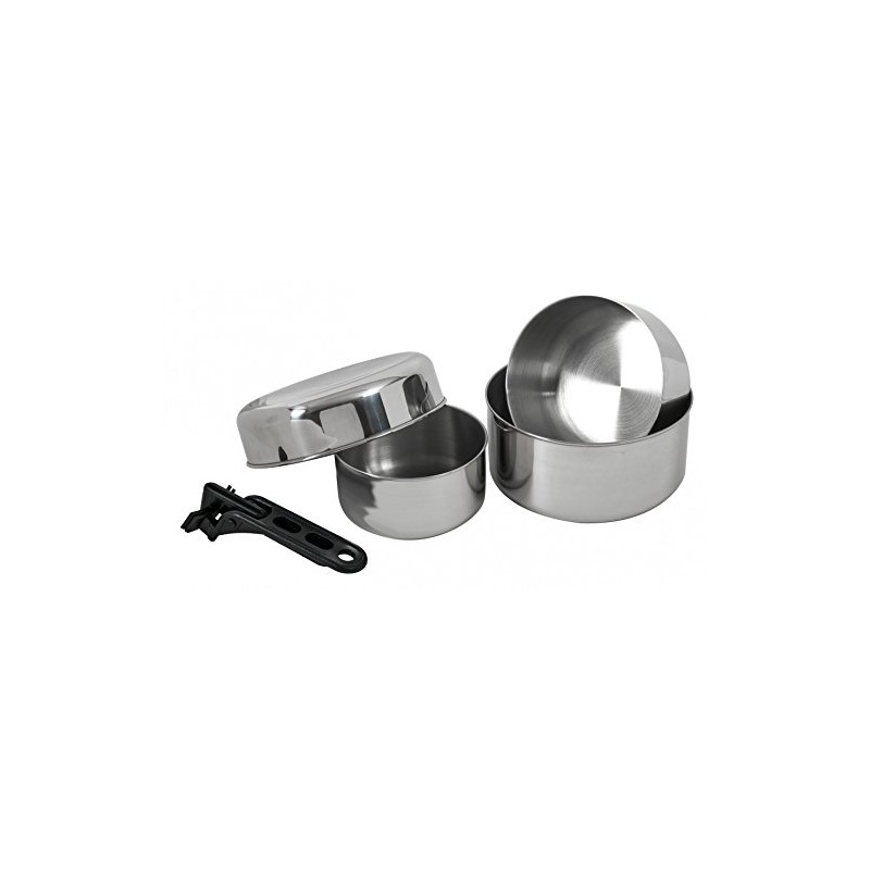 Relags 552900 Biwak Edelstahl', 2 Topfset, Silber, One Size ,