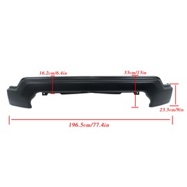 Thomletha Black Steel Split Front Bumper Replacement for Sierra 1500 2019-2021 without Park Assist Sensor Holes GM1002876