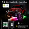icicar 10 Pods Aluminum LED Rock Lights, APP Control Dual