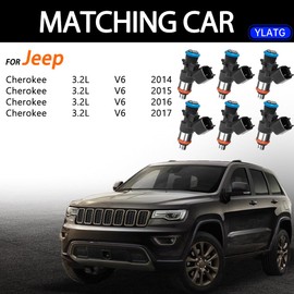 Fuel Injector For Jeep Cherokee 2014-2017,3.2L,V6,4 Holes,OEM#0280158313 04627794A(6pc)
