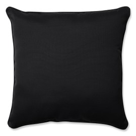 Pillow Perfect Outdoor/Indoor Fresco Floor Pillow, 25" x 25", Black