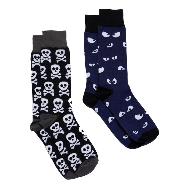 360 Threads Mens Novelty Socks - 2 Pair Set Halloween