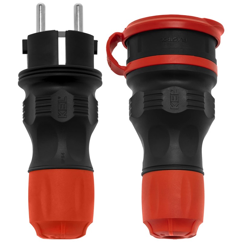 KEL Protective Contact Plug & Coupling Set 16A / 250V