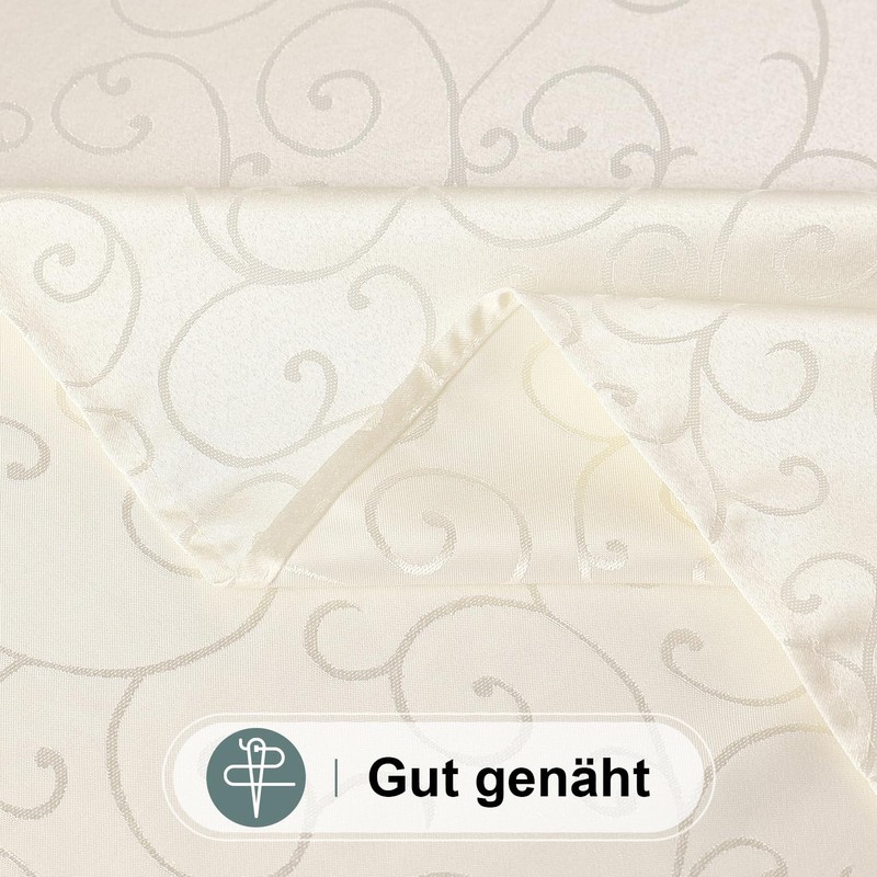 Homaxy Table Cloth Rectangular 100x140 cm, Washable Polyester Jacquard Tablecloth,