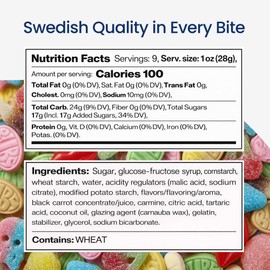 Sweet Swedish Candy Mix Sweet Gummy Candy Bubs - Chewy and Foamy - Hand Packed in Sweden - Swedish Candy Chef - .5LB