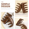 WOONEKY Natural Wood Wide Tooth Hair Comb Static for Ergonomic
