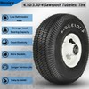 4.10/3.50-4 Tubeless Tire with 3/4" Bearing, 105-3471 Front Wheel and
