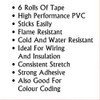 Fire Retardant Tape - 6 Pack - Ideal For Electric