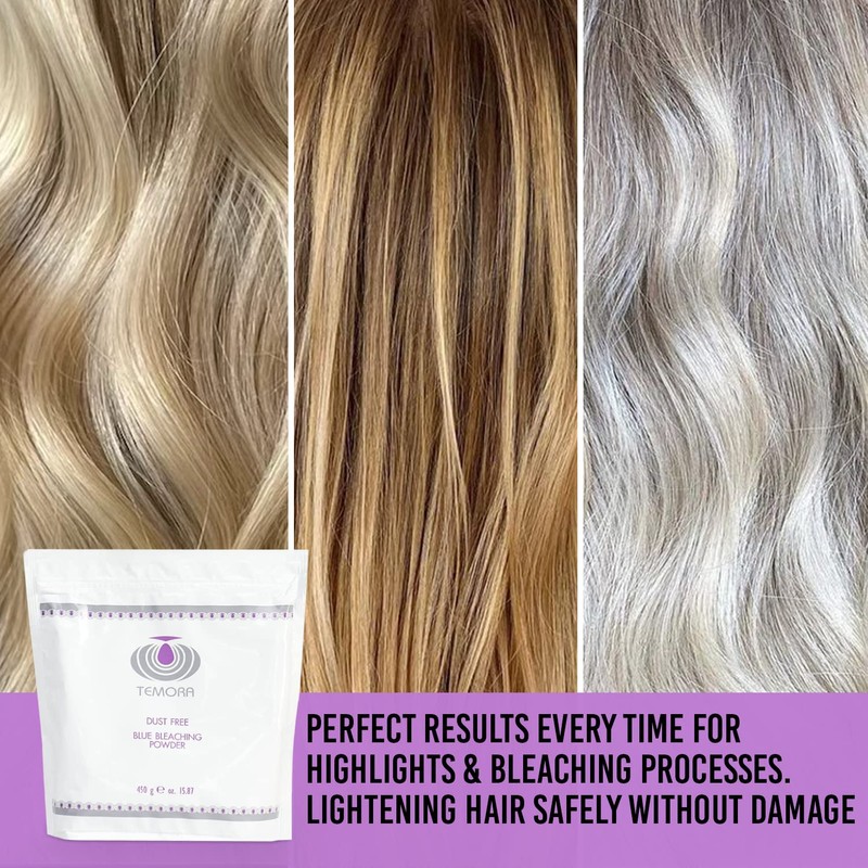 Temora Premium Dust Free Blue Bleaching Powder For Blonde Hair