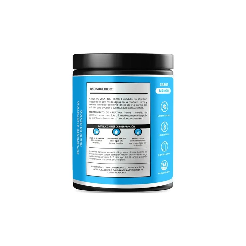 Creatina Monohidratada D-mon En Polvo 500g Sabores Mango