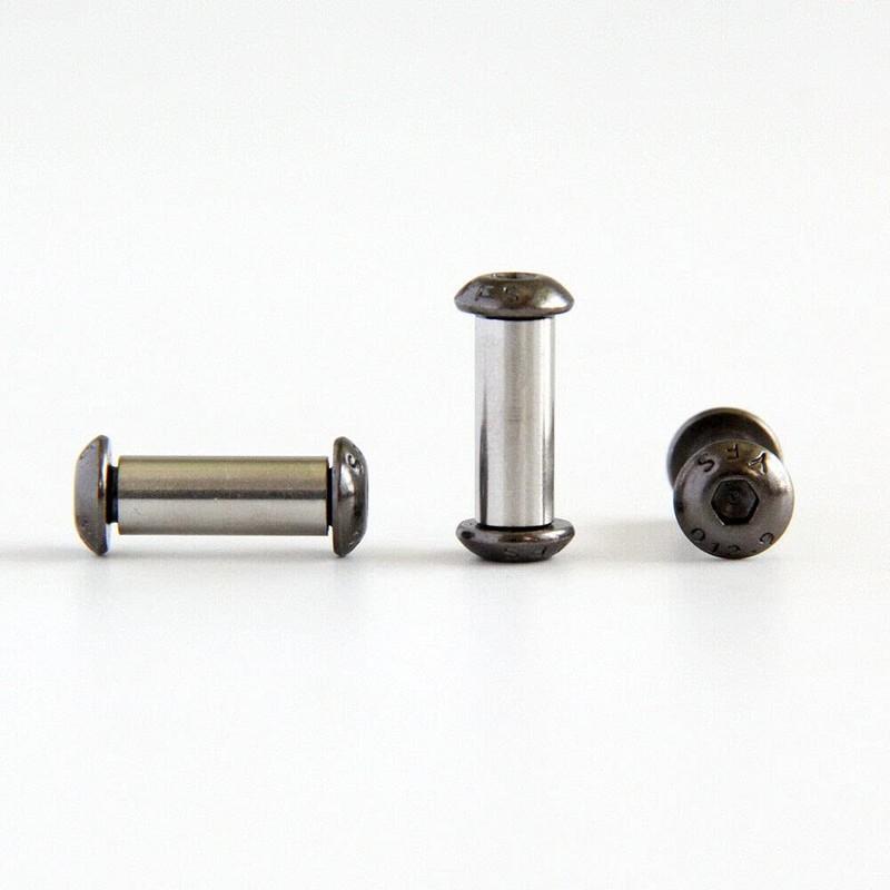 10pcs Knife Handle Bolt Rivets Scale Screw Fastener Nut Round