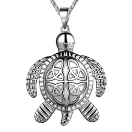 beautlace Turtle Necklaces Celtic Knot Pendant Silver Plated Animals Necklace Jewelry Gifts for Men and Women KP0063W