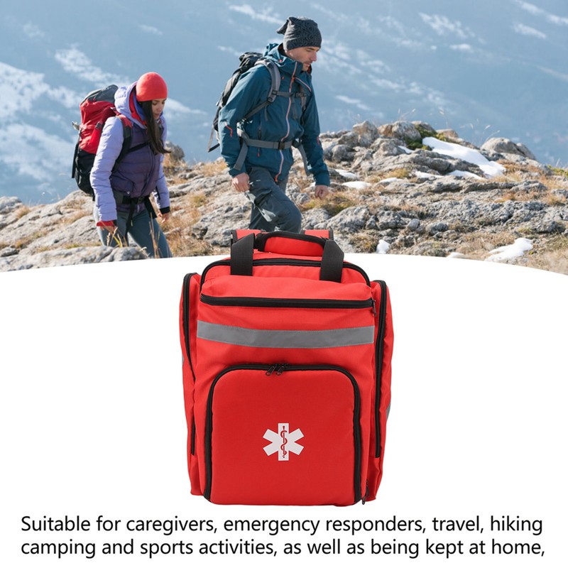 Red Firefighter Bag Large Capacity First Responder Bag Durable Emergency