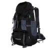 50L Waterproof Bag Camping Climbing Outdoor Travel Hiking Backpack Black