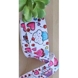 5/8, 7/8 & 1.5" (1 YD) Cupcake Grosgrain Ribbon Sprinkles Sweat Treats Birthday - 1.5 inch