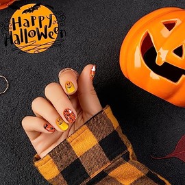 24 hojas de calcomanías de uñas navideñas, Halloween, Navidad, Día de Acción de Gracias, todas las estaciones, tiras de esmalte de uñas completas, aut