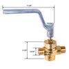 GSW WR-GV Copper Gas Valve with Handle for Commercial Wok