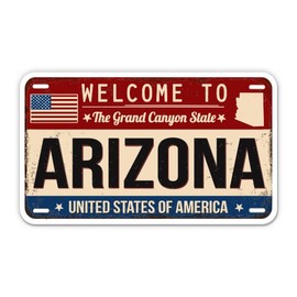 Squiddy Welcome to Arizona - Vinyl Sticker Decal for Phone, Laptop, Water Bottle (4" Wide)