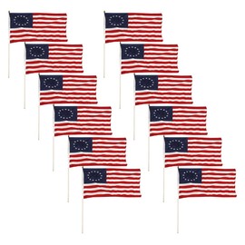 Betsy Ross stick flag 12x18 inch (12 PK)