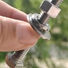(6 Sets) 3/8-16x2-1/2 Stainless Steel Hex Head Screws Bolts, Nuts,