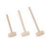 100pcs Mini Wooden Hammers for Chocolate Portable Breakable Heart Hammer