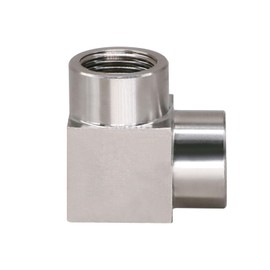 Napredak stainless steel 90 degree elbow pipe fitting connector, NPT 3/8 female thread Forged elbow, heavy duty 4350 psi (1 pc)