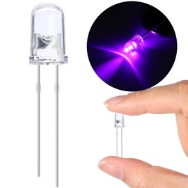 EBOOT 100 Pieces Clear LED Light Emitting Diodes Bulb LED Lamp, 5 mm(Purple)