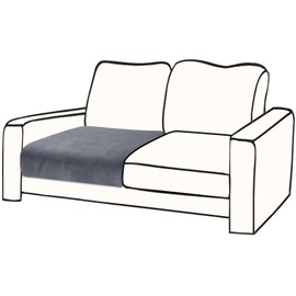 BT.WA Couch Cushion Cover Velvet 1 Piece Seat Cushion Cover Stretch Armchair Cover Separate Sectional Sofa Slipcovers Furniture Protector (1-Seater or Sofa Backrest, Dark Grey)