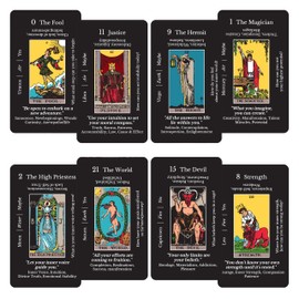CRAFTERIAN Learning Tarot, Tarot Cards for Beginners with Meanings on Them, Keywords