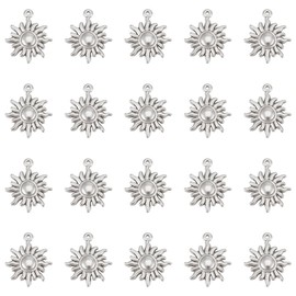 UNICRAFTALE Pack of 20 Sun Pendants, Stainless Steel Pendants, Sunshine Pendants, Metal Pendants, Bracelets, Pendants, Earrings, Pendants, Necklaces, Pendants for Making DIY Jewellery, Non-precious