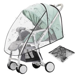 troller Rain Cover - Universal Fit, PVC & EVA Material, Clear View, Breathable, Easy to Install & Store, Protects Against Rain, Wind & Sun for Baby's Comfort
