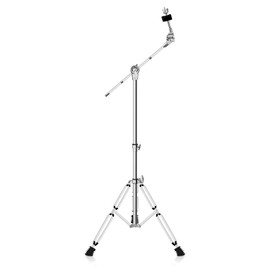 Boom Cymbal Stand, Adjustable Cymbal Stand for Drum Hardware Percussion Mount Holder Gear Set Drum Hardware Set for Mounting Crash, Ride, Splash Cymbals, Double Braced Legs with Rubber Feet