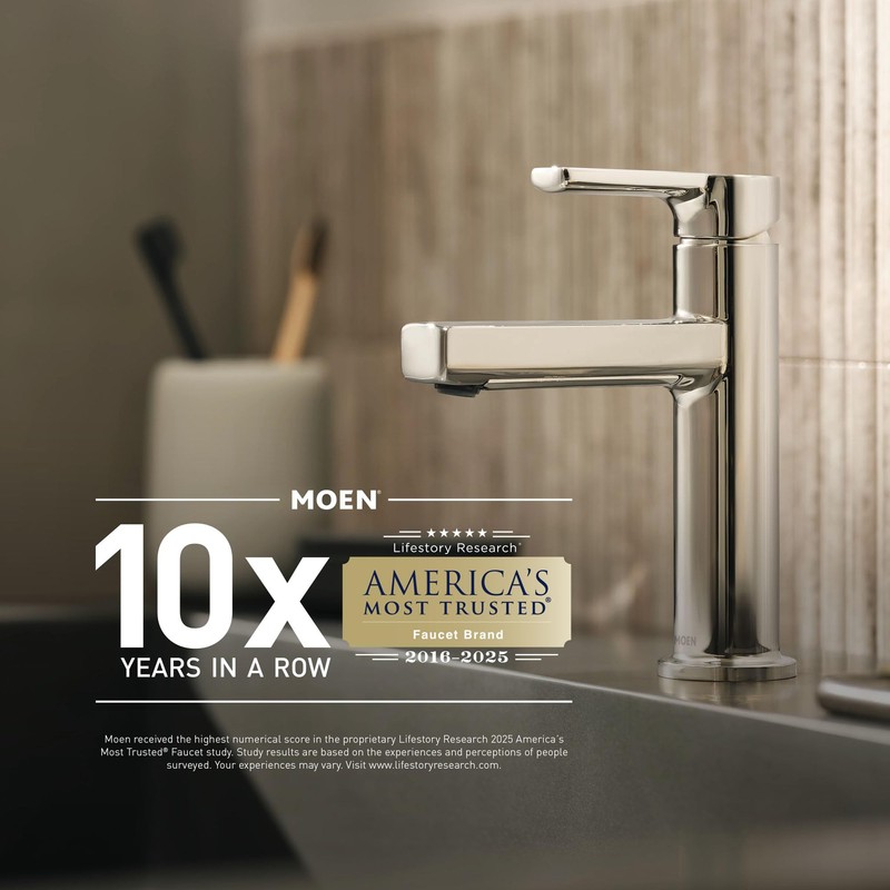 Moen Laris Two-Handle 4” Centerset Modern Bathroom Faucet, 84015