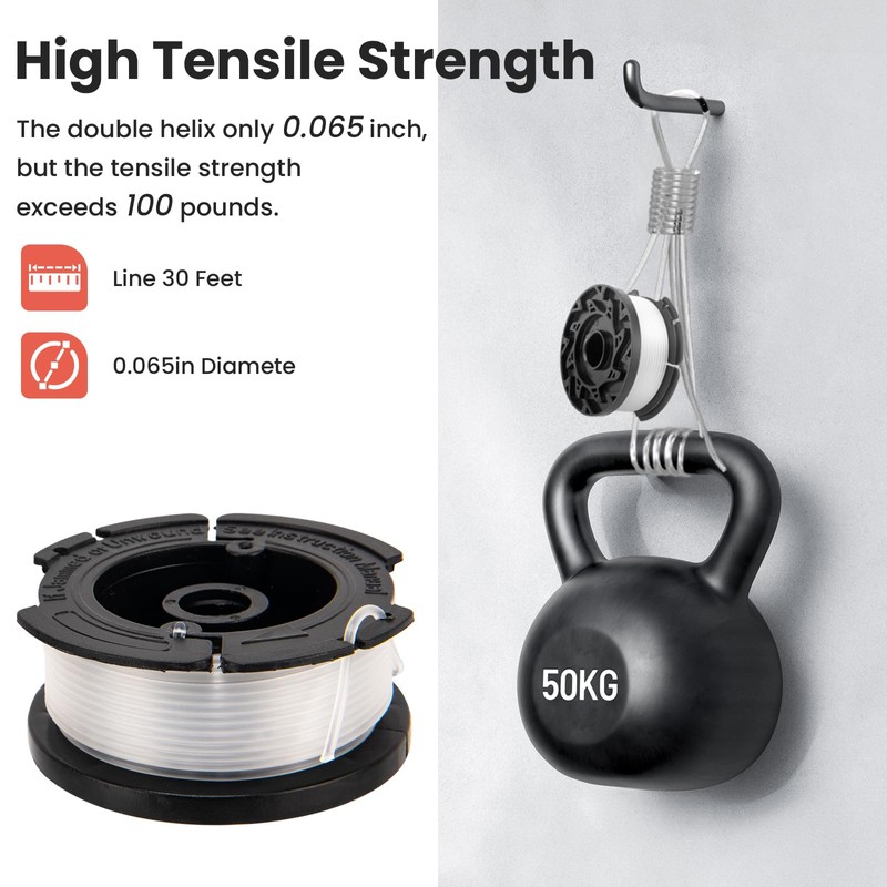 AF100 Replacement Spools for Black Decker Weed Eater String, 30Ft