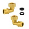 PARFCO Brass movable screw connection 1/2 inch, 2 pieces screw
