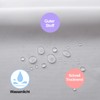 YISURE White Weighted Fabric Shower Curtains 200cm Drop, Large Shower