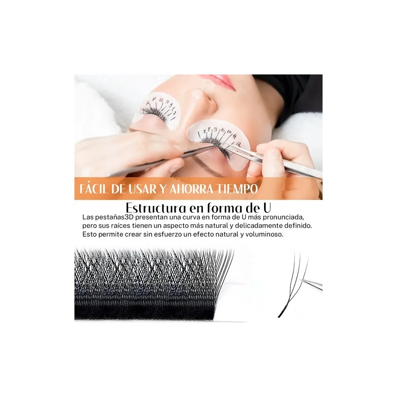 Extensiones De Pestañas Masscaku U 3d, U Shaped 3d W