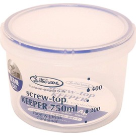 Iwasaki Industries B-2272KN Antibacterial Food Storage Container, Quick Open/Close, Screw Top Keeper, 750 Shallow Type, Antibacterial