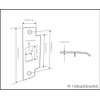 QCAA Steel Extended Lip Door Strike Plate, Latch D Hole,