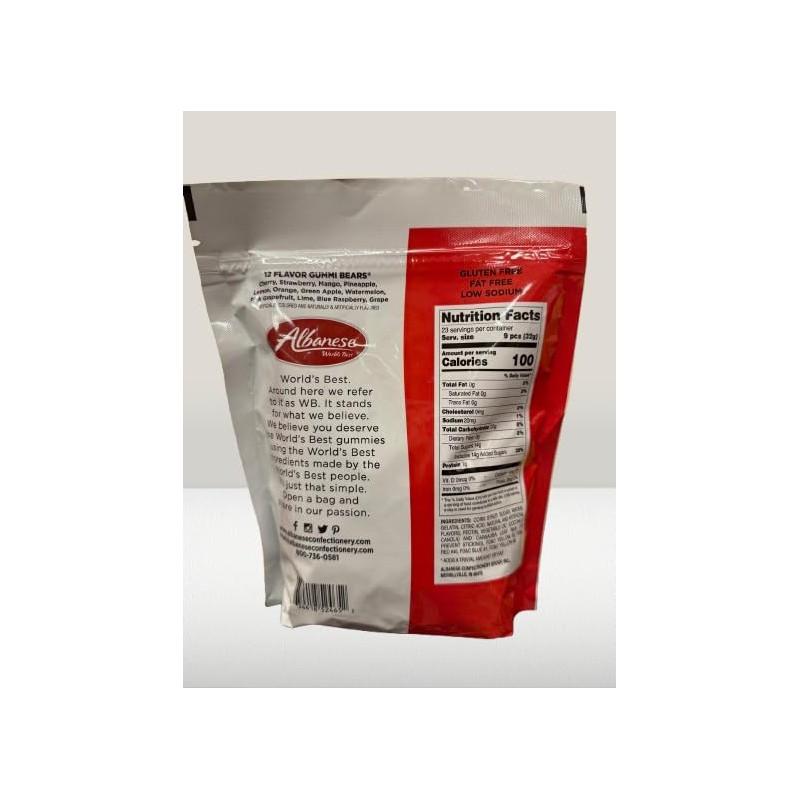 Albanese World's Best 12 Flavor Gummi Bears, 27oz