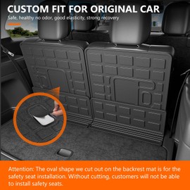 powoq Cargo Mat Compatible with 2021-2025 Jeep Grand Cherokee L Trunk Mat Overland Cargo Liner TPE Backrest Trunk Liner Replacement for 2021-2025 Jeep Grand Cherokee L Accessories