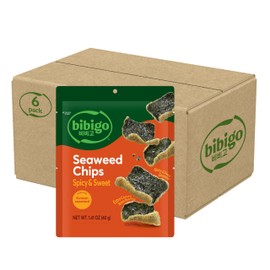 Bibigo Spicy & Sweet Seaweed Chips, 1.41 Ounce (Pack of 6)