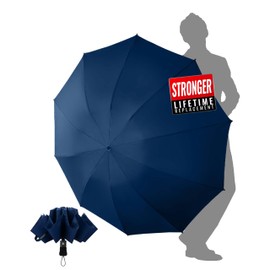 Chakipee Windproof Travel for Men and Women 25 Inch Reverse Folding Rain Strong Umbrella Blue